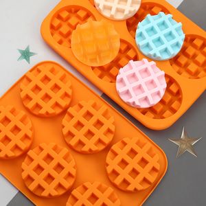 30 pcs/lot rond gaufre Silicone moule à la main pouding gelée Mousse gâteau Muffin Dessert polymère argile décor à la maison fournitures de cuisson