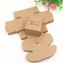 30 pcs/lot deux tailles petite boîte en papier coloré Kraft carton boîte à savon à la main, jolie boîte-cadeau, bijoux/bonbons Packagi jllLkN