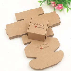 30pcs / lot deux tailles petite boîte de papier coloré boîte de savon à la main en carton kraft, boîte-cadeau mignonne, bijoux / bonbons packagi jllIwt