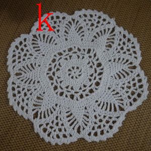 30 pièces LOT entier 100% coton dentelle fait à la main au Crochet napperons tapis de tasse 13 couleurs napperon rond 18-20 cm ab3h62261V
