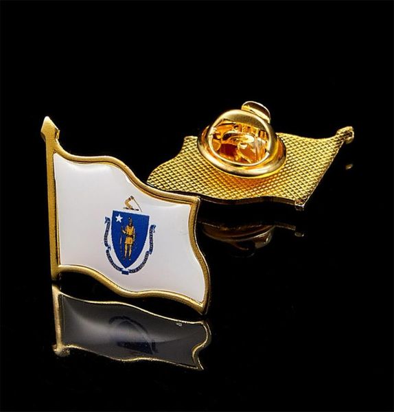 30pcs Massachusetts State of USA Country Flag Pin Brooch Craft Metal Badge National ISM DÉCORATIONS DE PIN RECOPPITABLE2259226