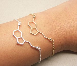 30 PCS Molécule Bracelets Formule Chimique 5-HT Bracelet Hormone Moléculaire Structure ADN Bracelets Infirmière Bijoux