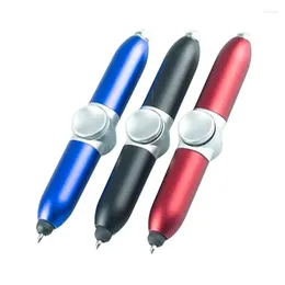 Stylo à bille Gyroscope multifonctionnel, 30 pièces, tactile lumineux LED, réduction de pression créative