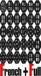 30 pièces Nail Art timbre estampage Image plaque français complet conception d'ongle en métal pochoir modèle d'impression bricolage Stamper grattoir Hi5916444