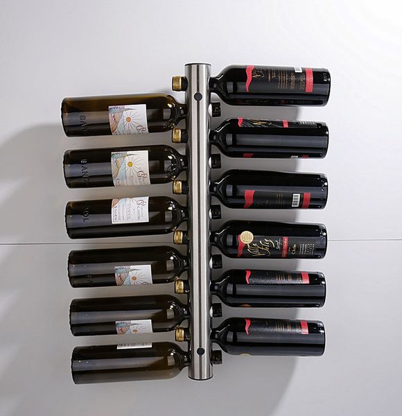 30pcs nouvelle barre en acier inoxydable outil casier à vin étagère support mural 8 trous bouteilles 12 bouteilles gratuit DHL FEDEX Ship