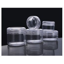 30 stks Verpakking Cosmetische Container Cream Jar Plastic Sample Box Verpakking Schaduw Lege Clear Met Concave Caps 3G 5G 10G 15G 20G