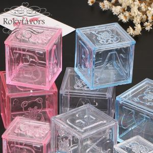 30 stks Plastic Beer Blok Gunst Dozen Baby Shower Doop Party Suikergoed Houder Verjaardag Sweet Package Suplies AB Block Boxes Event Table Decor