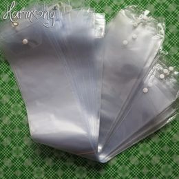 Sacs d'emballage en PVC pour tissage de cheveux, 30 pièces, avec cintre supérieur et bouton inférieur, qualité durable 240118