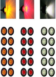 30pcs redyellowwhite 12V 34quot Round LED TRACK REPRONTER Pickup Marker Indicators Light Light3877714