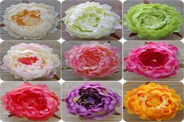 30pcs Silk Spring Peony Flower Head Dia 12cm472quot Artificial Camellia Peonia pour le bouquet de mariée bricolage Accessoire de fleur 7065188