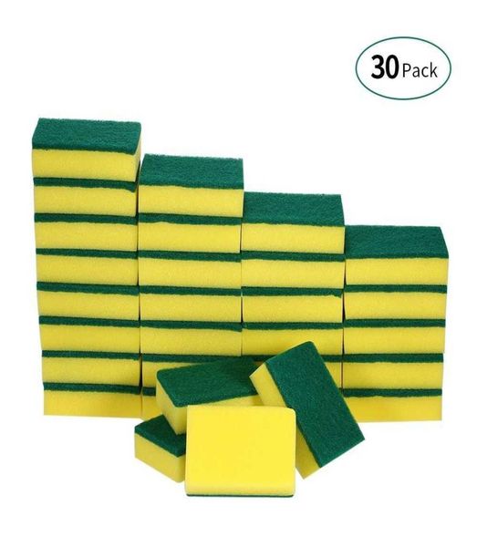 30pcs Sponge Ranguring Tafts Scrubing Magic Eraser Bol Dish Washing Scrub Sponge Spons Retrofing Cleaning Brouss Brush Nettoyer pour K6482937