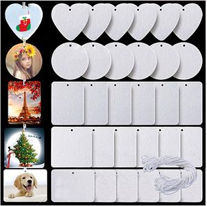 30 pièces feuilles de désodorisant par sublimation feuilles suspendues parfumées pour voiture désodorisant en feutre feuilles parfumées blanches avec corde élastique pour la décoration intérieure de la voiture