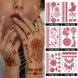 30 stks Tattoo Stickers Henna Flash Tattoo Sticker Goud Tijdelijke Tattoo Body Arm Art Metallic Valse Waterdichte Tattoos Stickers