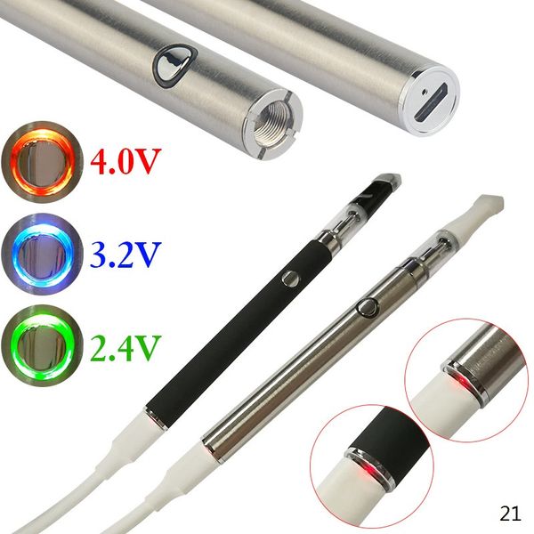 10pcs Vape Préchauffer Tension Variable 510 Batterie Pyrex Verre CE3 Clearomizer Cartouche Vaporisateur Stylo Cire Huile De Hachage E Cig Mod Tube Starter Ki