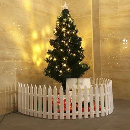 30 stks Wit Hek Kerst Kerstboom Bruiloft Decoratie Miniatuur Binnentuin Grens Gras Gazon Rand Hek Tuin 240309
