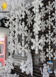 30 pièces flocon de neige blanc ornements de noël vacances Festival fête décor à la maison décoration Navidad nouvel an cadeau 2711395