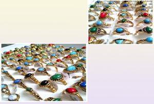 30 pièces ensemble mixte Turquoise femmes filles anneaux Cool anneaux Unique mode or Vintage rétro bijoux 56733221790107