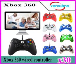 30pcs Xbox360 Contrôleur Nouveau contrôleur USB GamePad Wired pour Microsoft Xbox 360 PC Computer YX360024286915