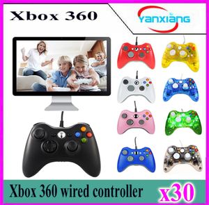 30pcs Xbox360 Contrôleur Nouveau contrôleur USB GamePad Wired pour Microsoft Xbox 360 PC Computer YX360025268621