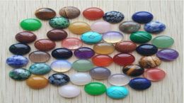 30pcslot 12 mm Stone naturelle assorti des perles de pierre de cabochon rond mélangées pour les bijoux de bricolage fabriquant 5077095