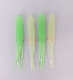 30 pcslot 43 inch B2 vissen zachte plastic octopus inktvislichamen Luminous lichtgroene kunstaas gloed in donker9393304