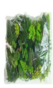 30 pcslots arbres verts verts fil et modèle de plastique de paysage de paysage de paysage jardin paysage miniature 2206211968026