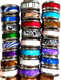 30 pcSlot uniek design top gemengd roestvrijstalen shell ring hoogwaardige comfortfit Men dames vrouwen trouwband ring sieraden27656445298