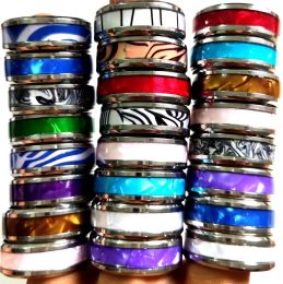 30pcslot Uniek ontwerp Top Mixed Stainless Steel Shell Ring Hoge kwaliteit Comfortfit Mannen Vrouwen Wedding Band Ring Hot Sieraden