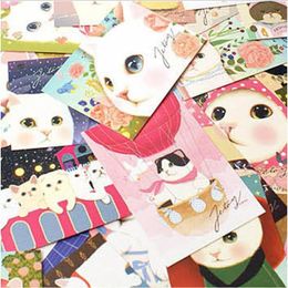 30pcslot vintage mignon Cats Choo Postcards Group Cartoon Christmas CardGreeting Card Card Postcard Gift H015 240328