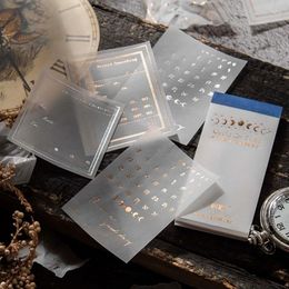 30 Stuks Bronzing Zilver Goud Memo Pad Notitieboek Zwavelzuur Transparant Literair Materiaal Decoratief Papier Schoolbenodigdheden