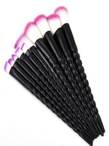 30set Spiral Colorful Pro Makeup Brushes Set Contour Powder Power Eyeshadow LIP Blush Foundation Powder Kabuki Brush Fan 10pcSet G10043954037