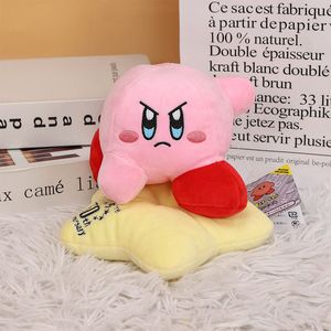 30 -jarig jubileum Kirby plush super schattig 13 cm roze Running Kirby Plushie op gele sterrenboetiek gevulde pop groothandel