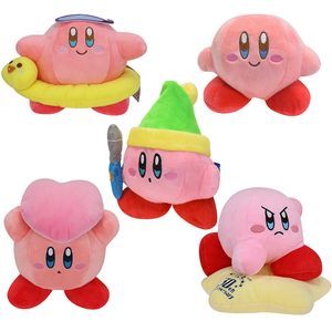 30 -jarig jubileum Kirby plush super schattig roze rennen staande glimlach Kirby plushie boetiek gevulde pop groothandel 5 stijlen