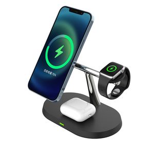 Support de chargeur magnétique sans fil 3 en 1 30W, Station de charge rapide pour iPhone 14 13 12 Airpods Samsung S20 S21 S22 Apple Watch