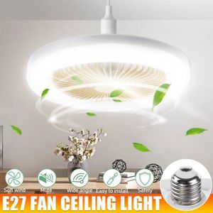 30W 48W E27 plafondventilator licht stille koeling aroma fans lamp dimkable w/ afstandsbediening 3 snelheden wind elektrische ventilatorlichten kroonluchter