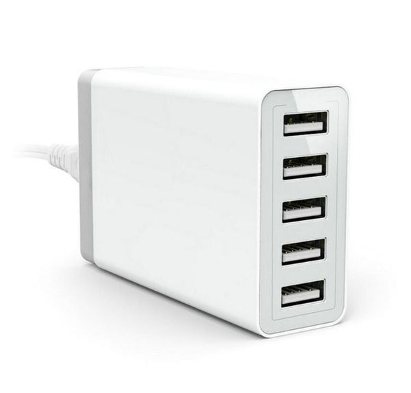 Chargeur mural USB 30 W à 5 ports, PowerPort 5 pour iPhone, Galaxy S9/S8/Edge/Plus, Note 8/7, Nexus HTC LG et plus