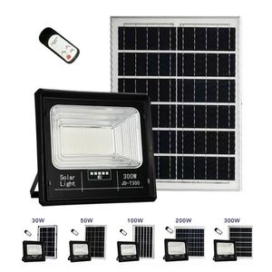 30W 50W 100W 200W 300W LED lumières d'inondation solaires extérieures IP67 étanche avec télécommande éclairage de sécurité spot de jardin solaire