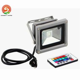 30W 50W 100W LED Floodlights RGB LED Waterdicht Buiten Flood Lights AC 85-265V + 24 Toetsen Afstandsbediening + EU / AU / US / UK Plug