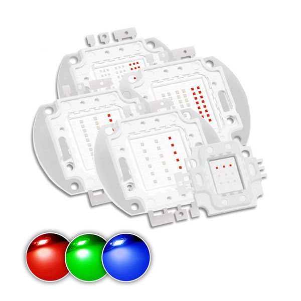 30W 50W 70W 80W 100W COB Led Chip Foco integrado Proyectores de calle DIY Multicolor RGB Rojo Verde Azul Amarillo Módulo de luz a todo color Iluminación Crestech888