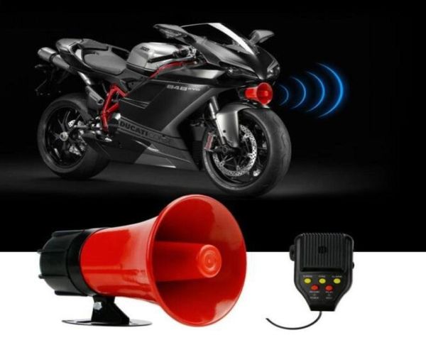 Amplificadores de alarma para motocicleta, sirena de coche de 30W, altavoz, tweeter con micrófono, alarma de fuego, función de reproducción de grabación, 4701999