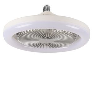 30W plafondventilator met LED-verlichting, lamp en afstandsbediening E27-converterbasis voor woonkamer, slaapkamer, stille elektrische ventilatorlamp