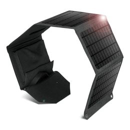 Panneau solaire pliable 30W, double USB, 5 panneaux solaires pliables, chargeur pour téléphone portable, Camping, randonnée