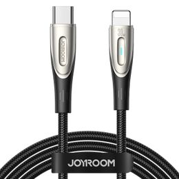 30W PD Data de carga rápida Cable Tipo-C a L Cable de 1.2M Pantalla digital USB C Cable de aleación de zinc para Lightning para Apple iPhone