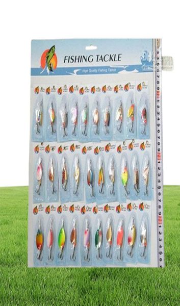 30X Pack 1set30pcs divers assortiment de Spinners Laser cuillère appâts de pêche leurres de pêche Spinners5672966