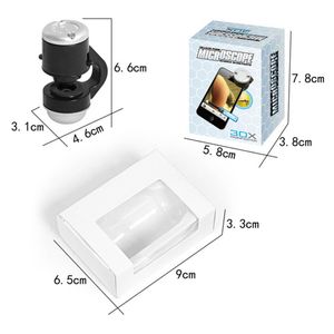 30x zoom LED vergroten clip-on universele mobiele telefoon microscoop micro lens telefoon camera vergrootglas