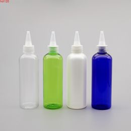 30x200ml Puntd Cap Plastic Parel Clear Blue Green Bottle Cosmetische Flessen Huisdier Sample Dropper Essence Oil Liquid Lotion BottleGood QTY