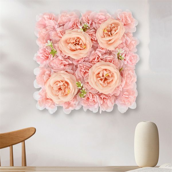 Panneaux muraux de roses artificielles en soie 30x30cm, décor de mariage fait à la main, fête d'anniversaire, boutique, arrière-plan de fleurs, décoration de fleurs