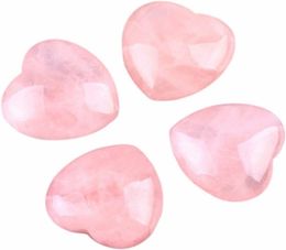 30x30x14 mm Colgantes en forma de corazón Piedras preciosas Cristales de cuarzo rosa natural Amor Cristal curativo hinchado Piedra preciosa Decoración del hogar 9843618