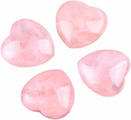 30x30x14 mm pendentifs en forme de coeur pierres de pierre en pierre des cristaux de quartz rose naturel Love Puffy Healing Crystal Gemstone Home Decoration 5086161
