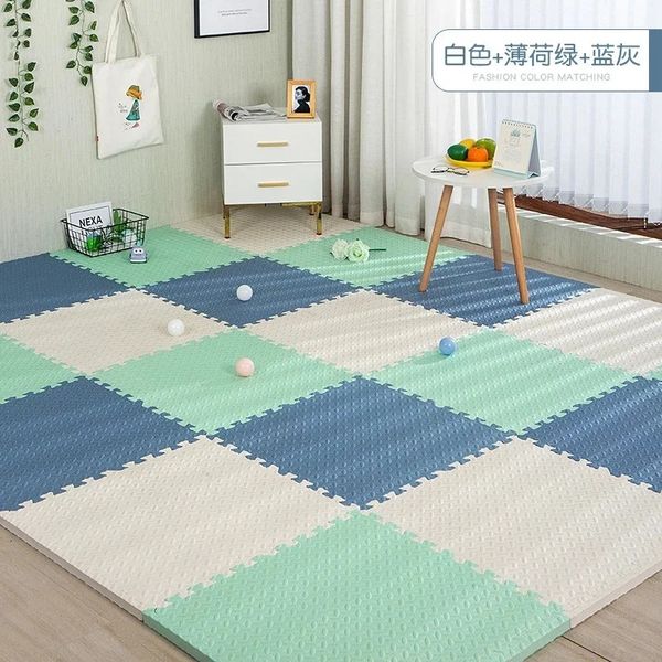 30x30x1cm Play Plain Color Puzzle Eva Foam Kids Jigsaw Mats para Bedroom Protective Floor Tiles Mat Games Baby 231212